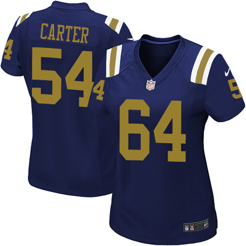 Women's Elite Bruce Carter Nike Jersey Navy Blue Alternate - #54 NFL New York Jets